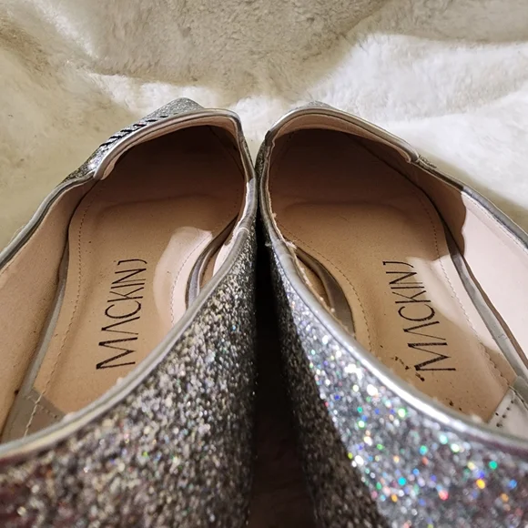 Mackin J Flirty Eye Silver Heelee Flats‎ Size 8.5 - Picture 4 of 5